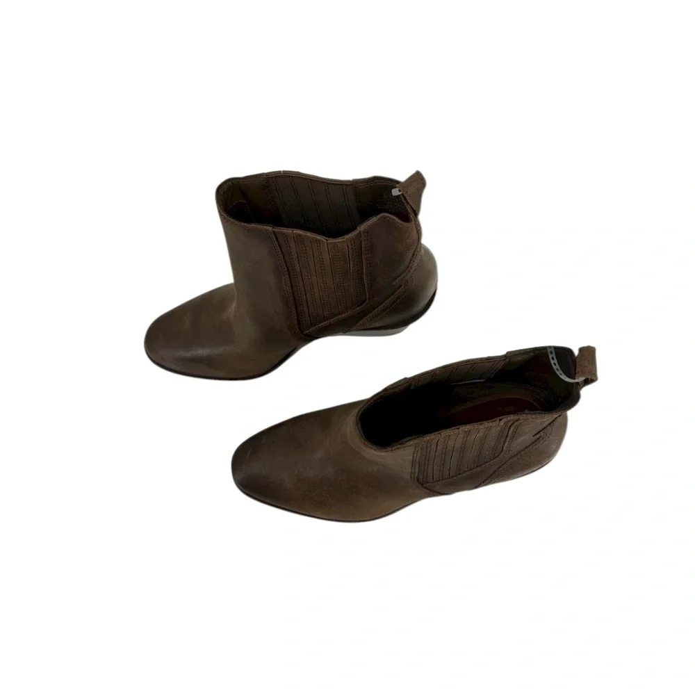 Lucky Brand Wilano Brown Distressed Suede Slip On Wedge NWOB Size 10